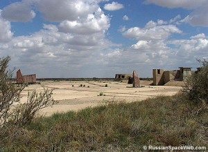 Site 41 at Baikonour Cosmodrome today is abandoned, with just a memorial stone to recall the horror that once unfolded here (Credits: Anatoly Zak/RussianSpaceWeb).